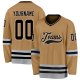 Custom Old Gold Black-Gray Hockey Jersey