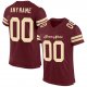 Custom Burgundy Cream Mesh Authentic Football Jersey