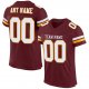 Custom Burgundy White-Gold Mesh Authentic Football Jersey